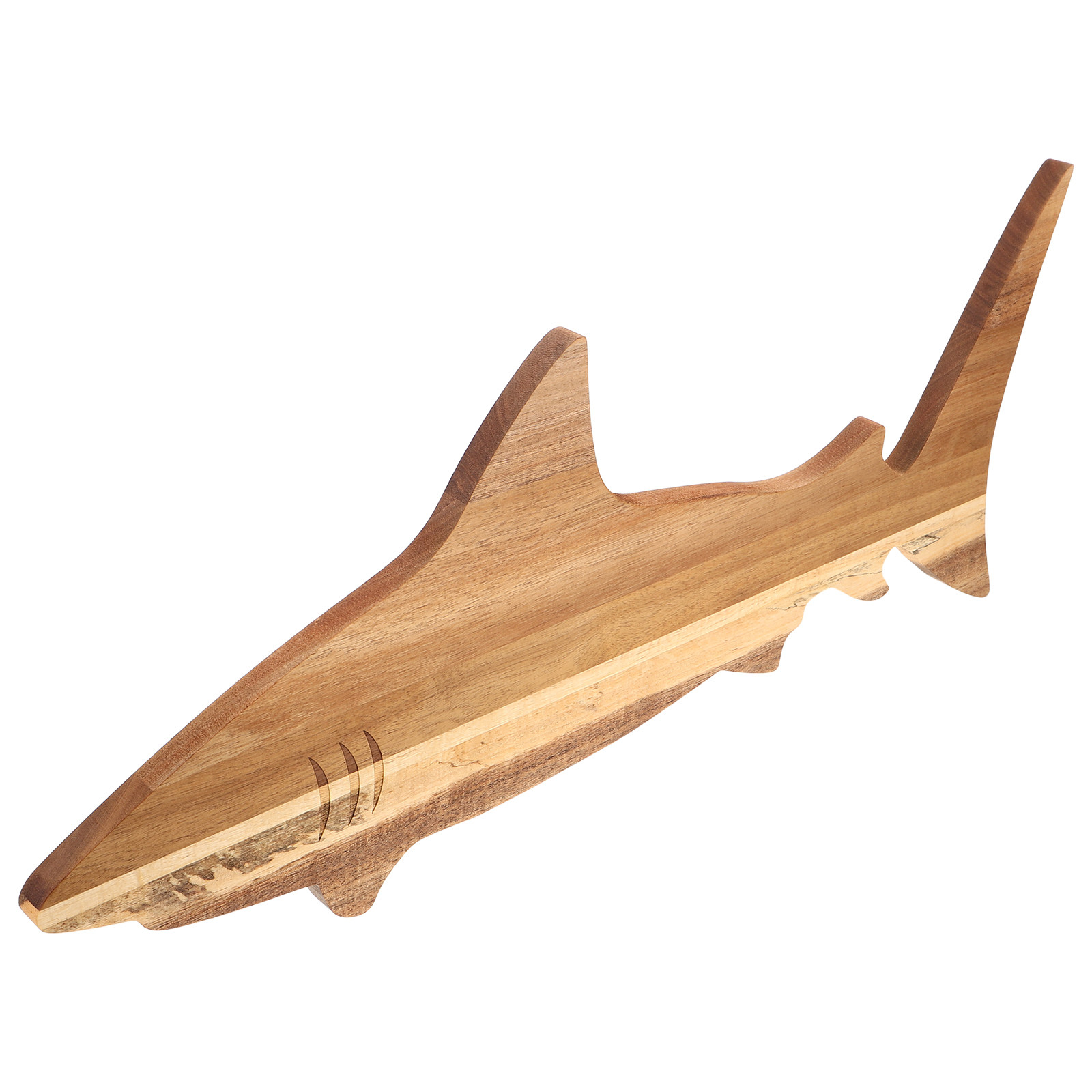 Shark Appetizer Plate Acacia W - đánh giá và giá Wooden Serving Tray