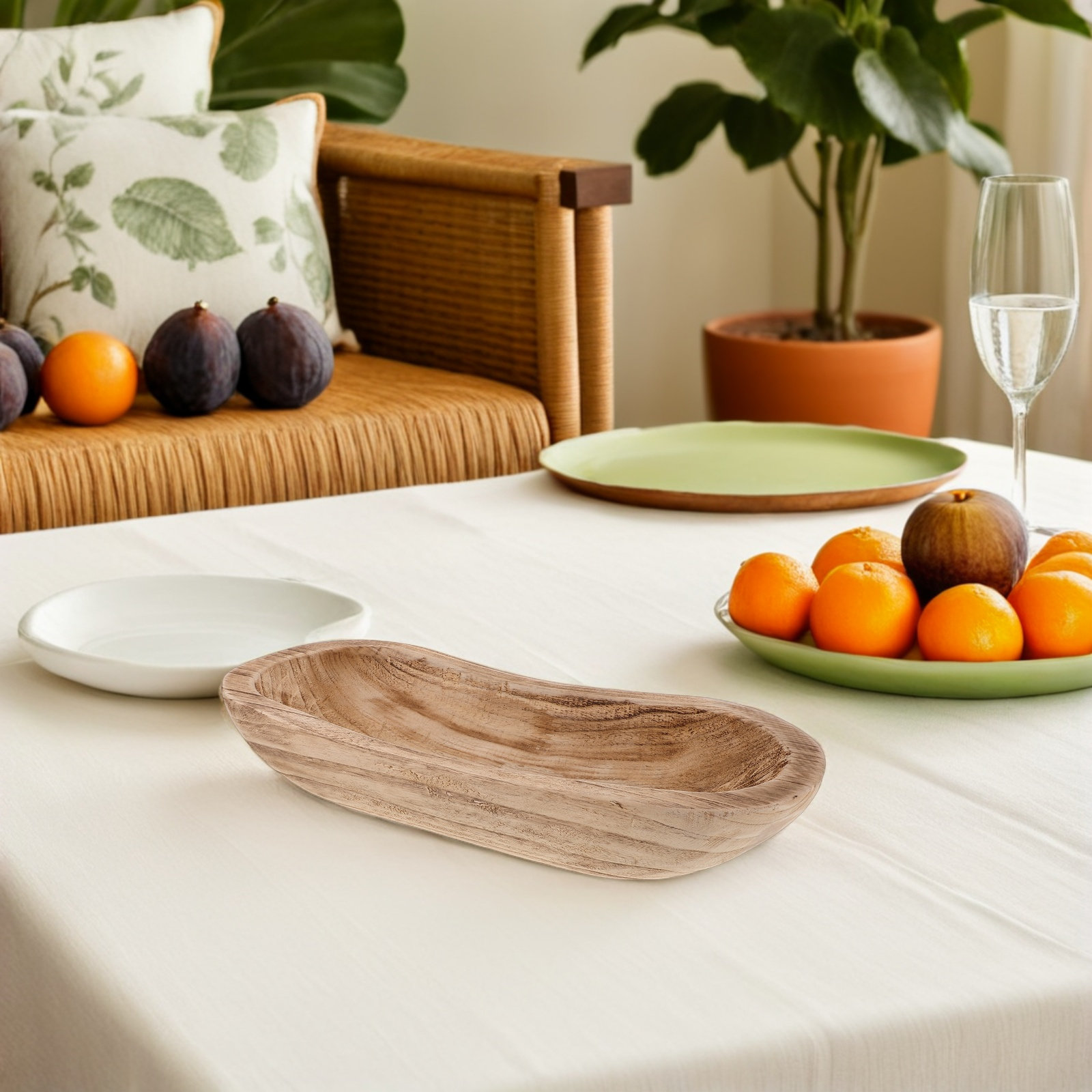 Rustic Wood Table Centerpiece  - đánh giá và giá Wooden Serving Tray