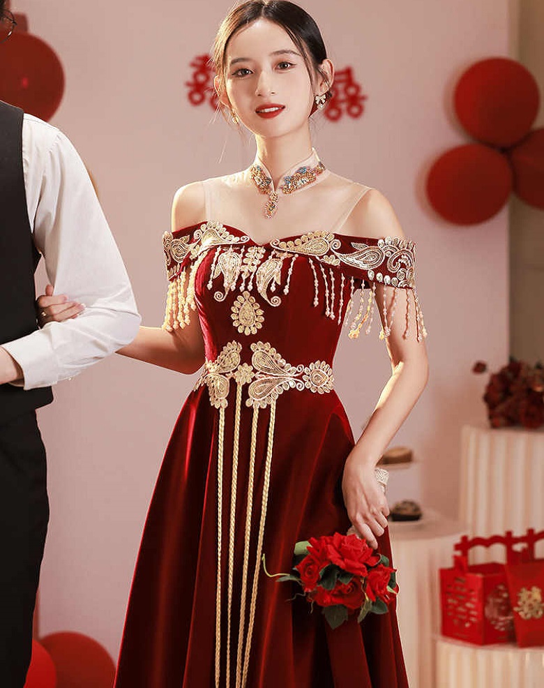 Chinese Style Toast Dress Brid - đánh giá và giá Luxury Lifestyle Dress