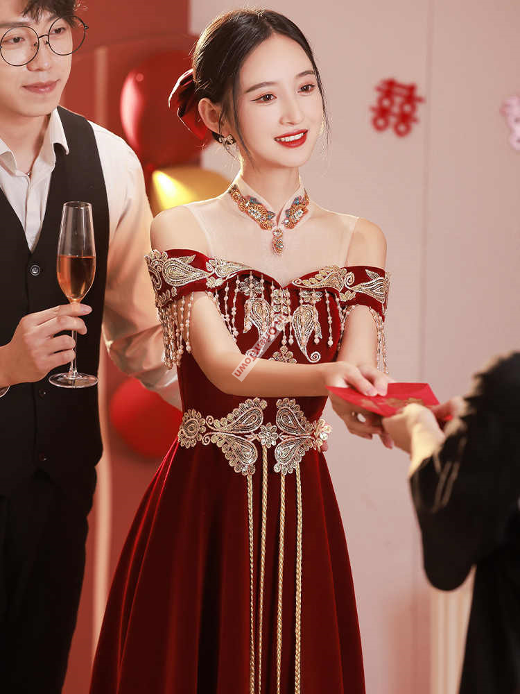Chinese Style Toast Dress Brid - đánh giá và giá Luxury Lifestyle Dress