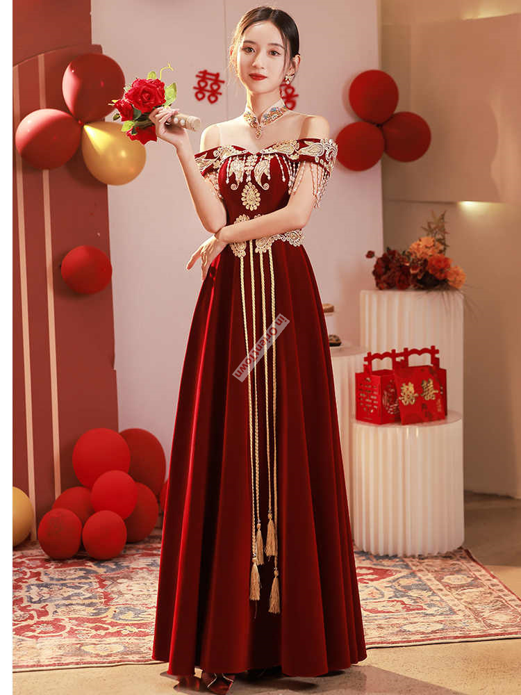 Chinese Style Toast Dress Brid - đánh giá và giá Luxury Lifestyle Dress