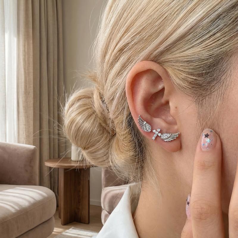 Angel Wings Cross Earrings Lux - đánh giá và giá Luxury Lifestyle Gifts