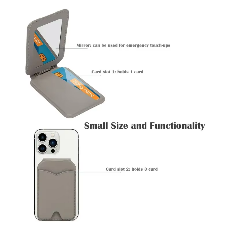 Magnetic MagSafe Wallet Stand  - đánh giá và giá Leather Card Wallet