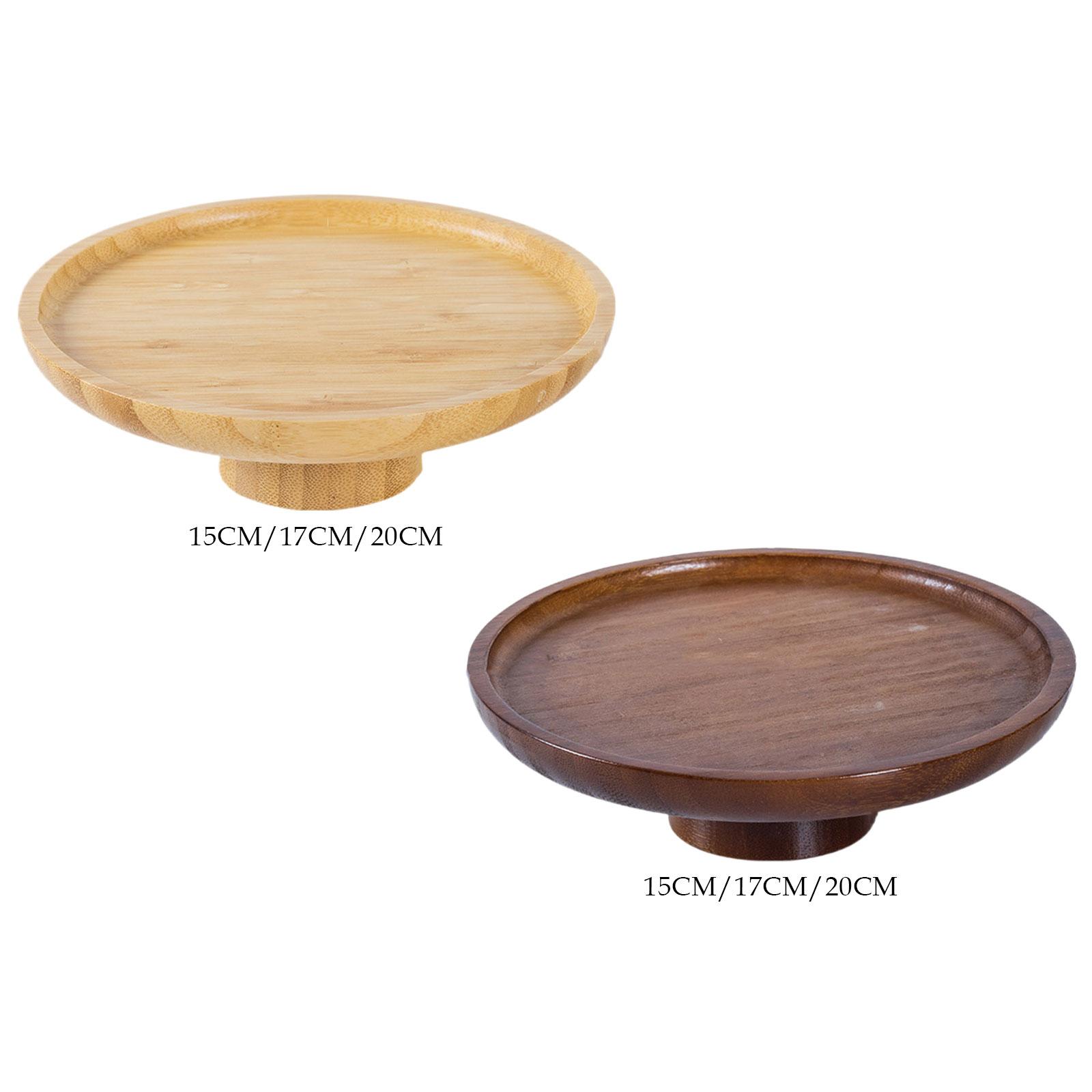 Wood Cake Stand Fruit Serving  - đánh giá và giá Wooden Serving Tray