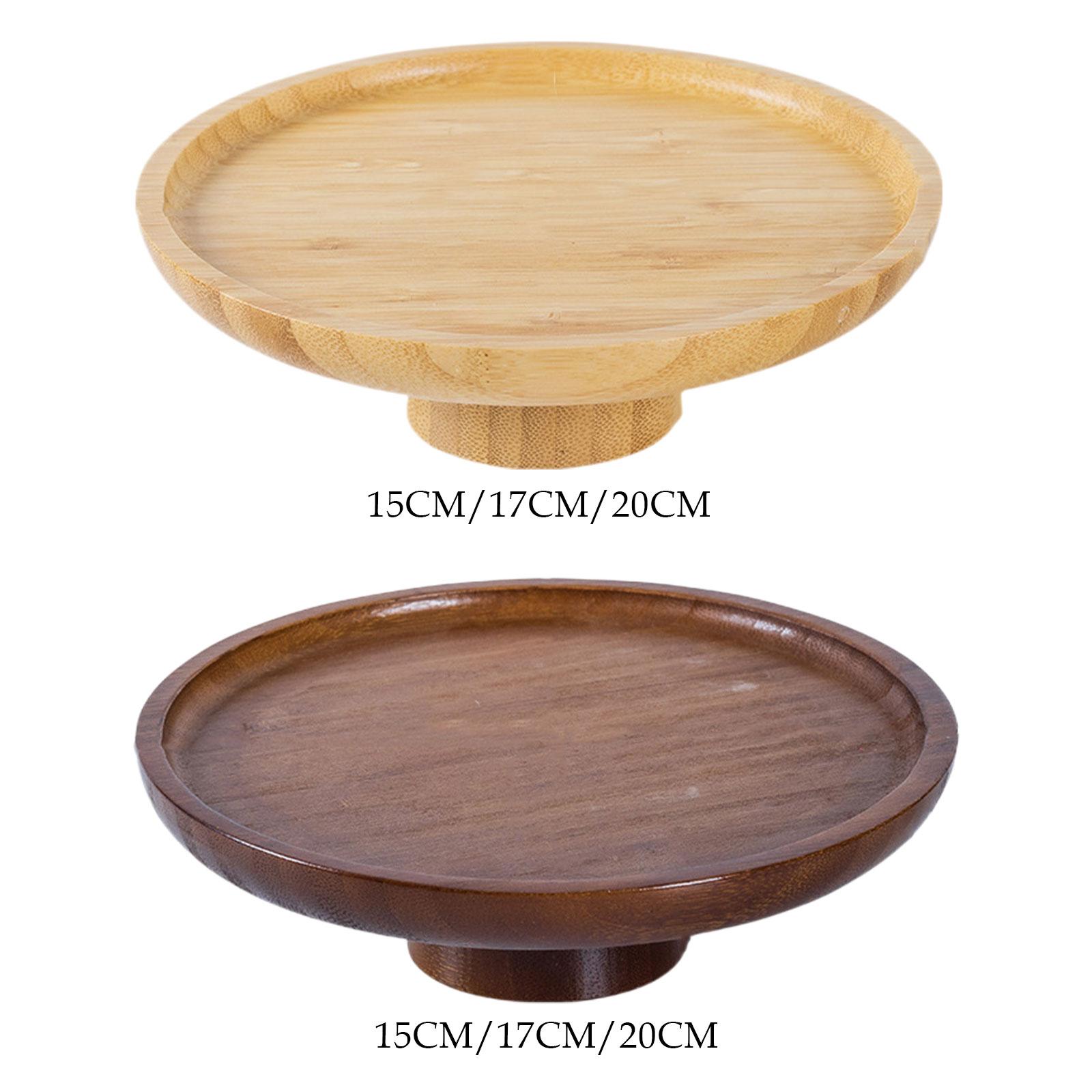 Wood Cake Stand Fruit Serving  - đánh giá và giá Wooden Serving Tray