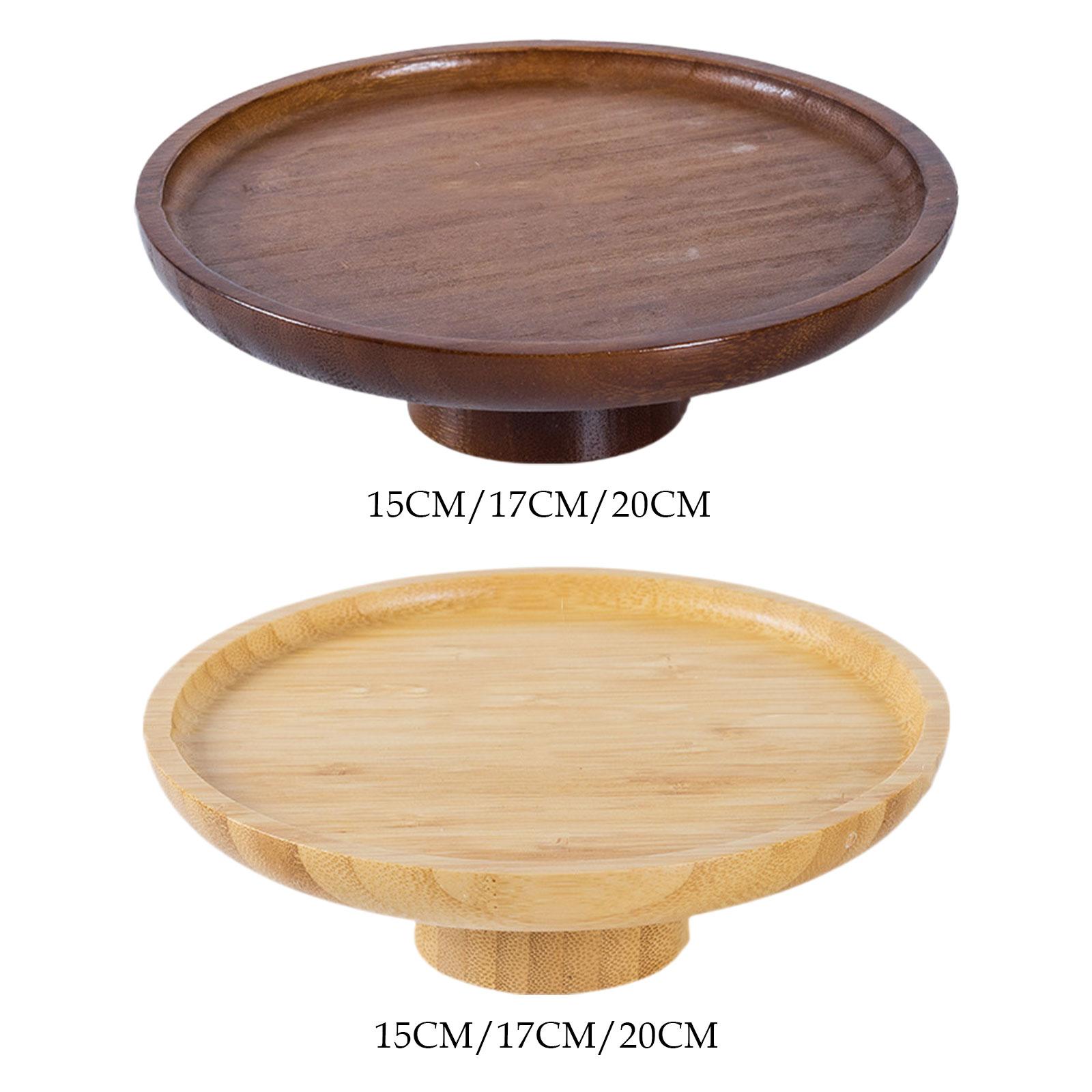 Wood Cake Stand Fruit Serving  - đánh giá và giá Wooden Serving Tray